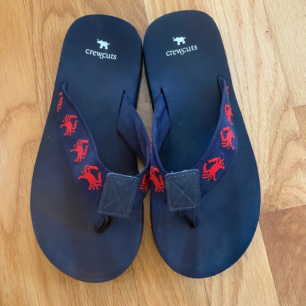 J. Crew boys crab flip flops